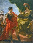 PELLEGRINI, Giovanni Antonio Mucius Scevola before Porsenna oil on canvas